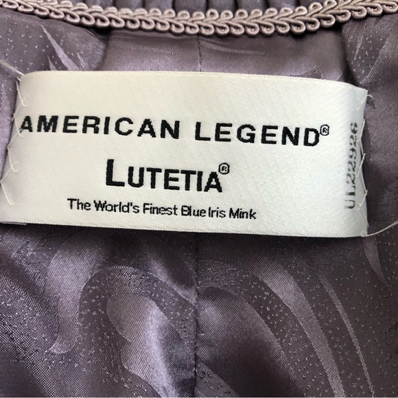 American Legend Genuine Blue Iris Mink Jacket Coat Small - Picture 9 of 12